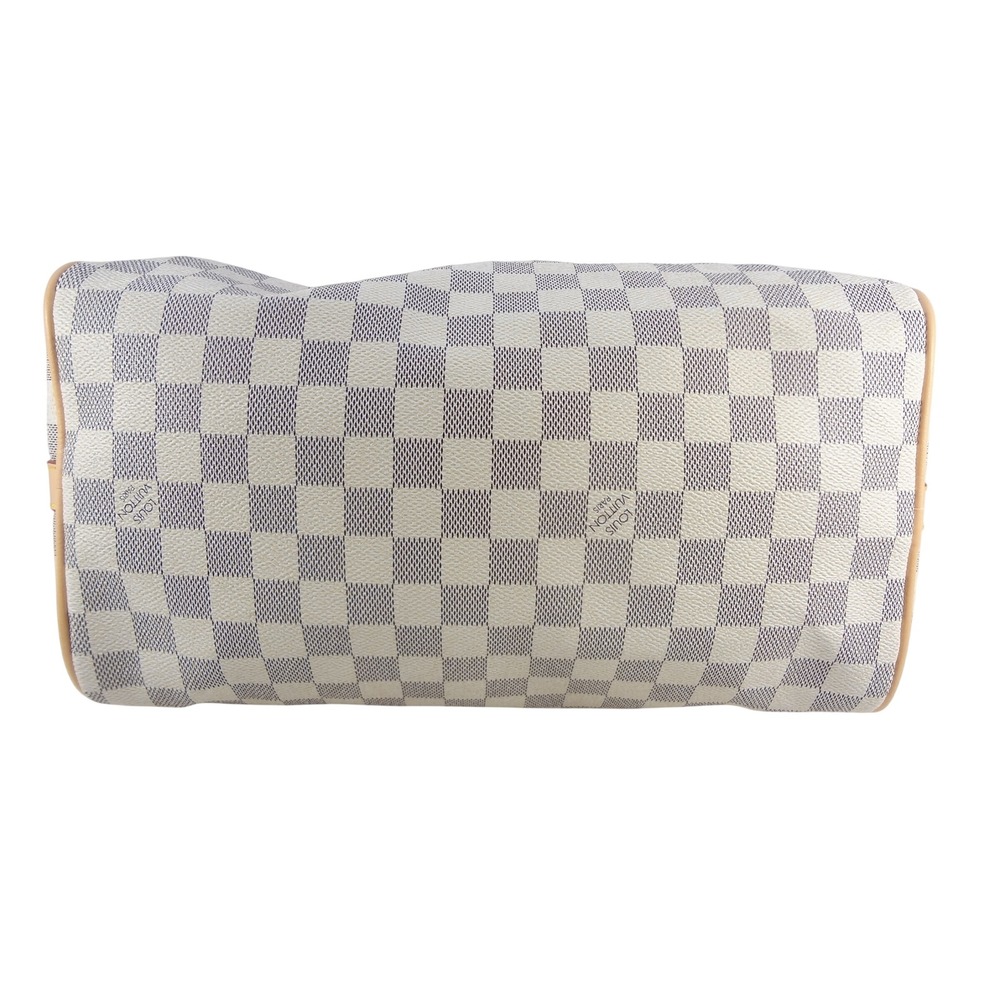 Luxury Handbag Shoulder Bag Checkerboard White Grey Dual Handle Shoulder Strap - Picture 6 of 7
